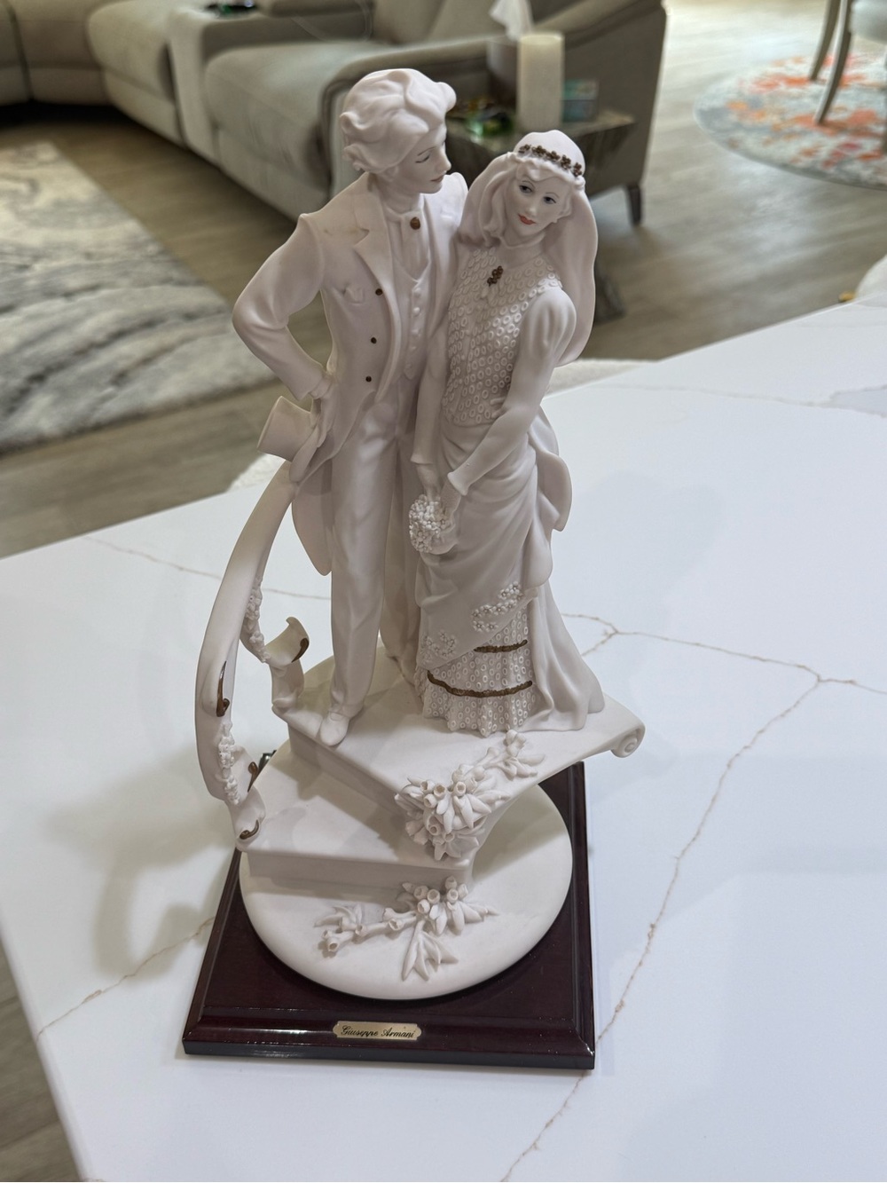 Giuseppe Armani Florence Wedding Couple Porcelain Figurine Signed